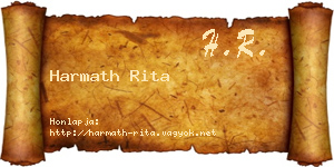 Harmath Rita névjegykártya
