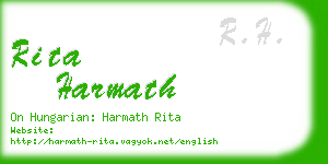 rita harmath business card
